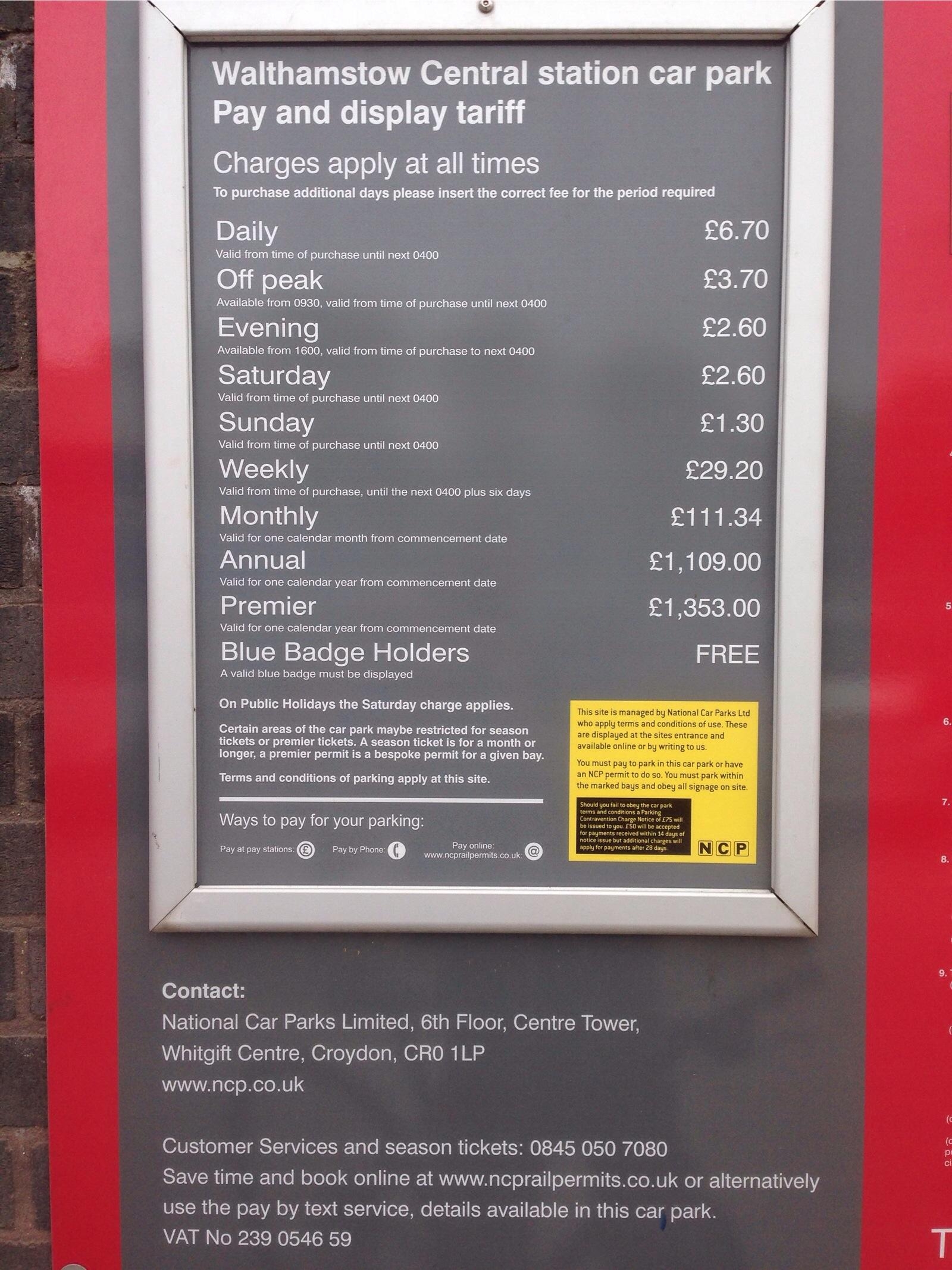 Walthamstow Central Station Car Park Parking in London ParkMe