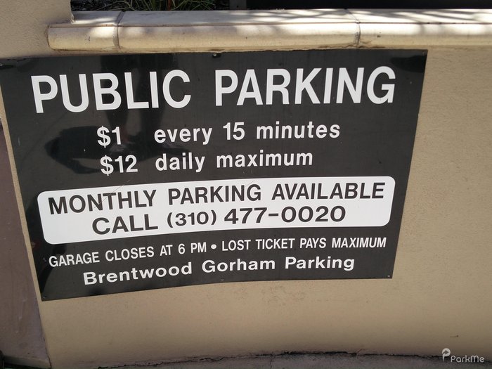 Brentwood Village Parking In Los Angeles Parkme