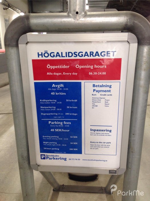 Hogalidsgaraget Parking In Stockholm Parkme