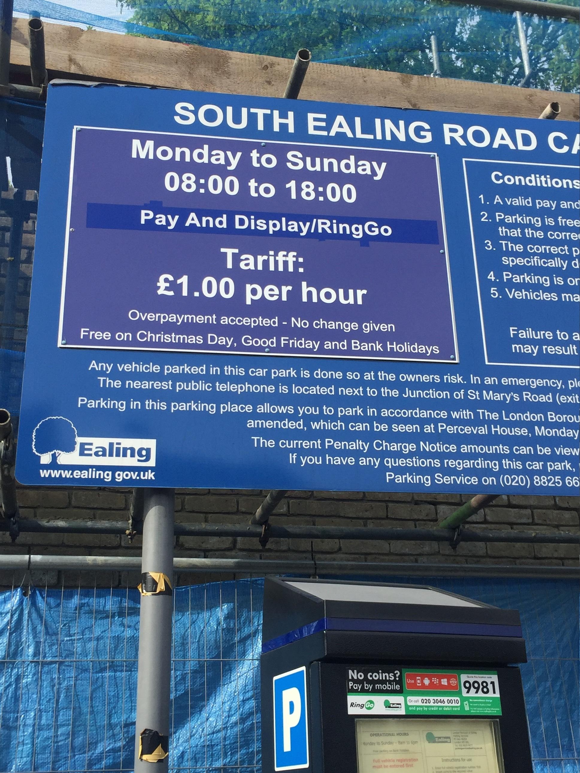 South Ealing Road Car Park Parking in London ParkMe