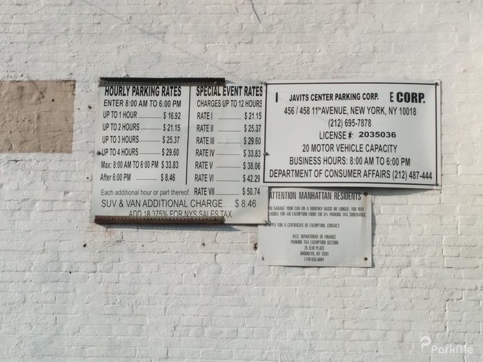 Javits Center Parking Parking in New York ParkMe