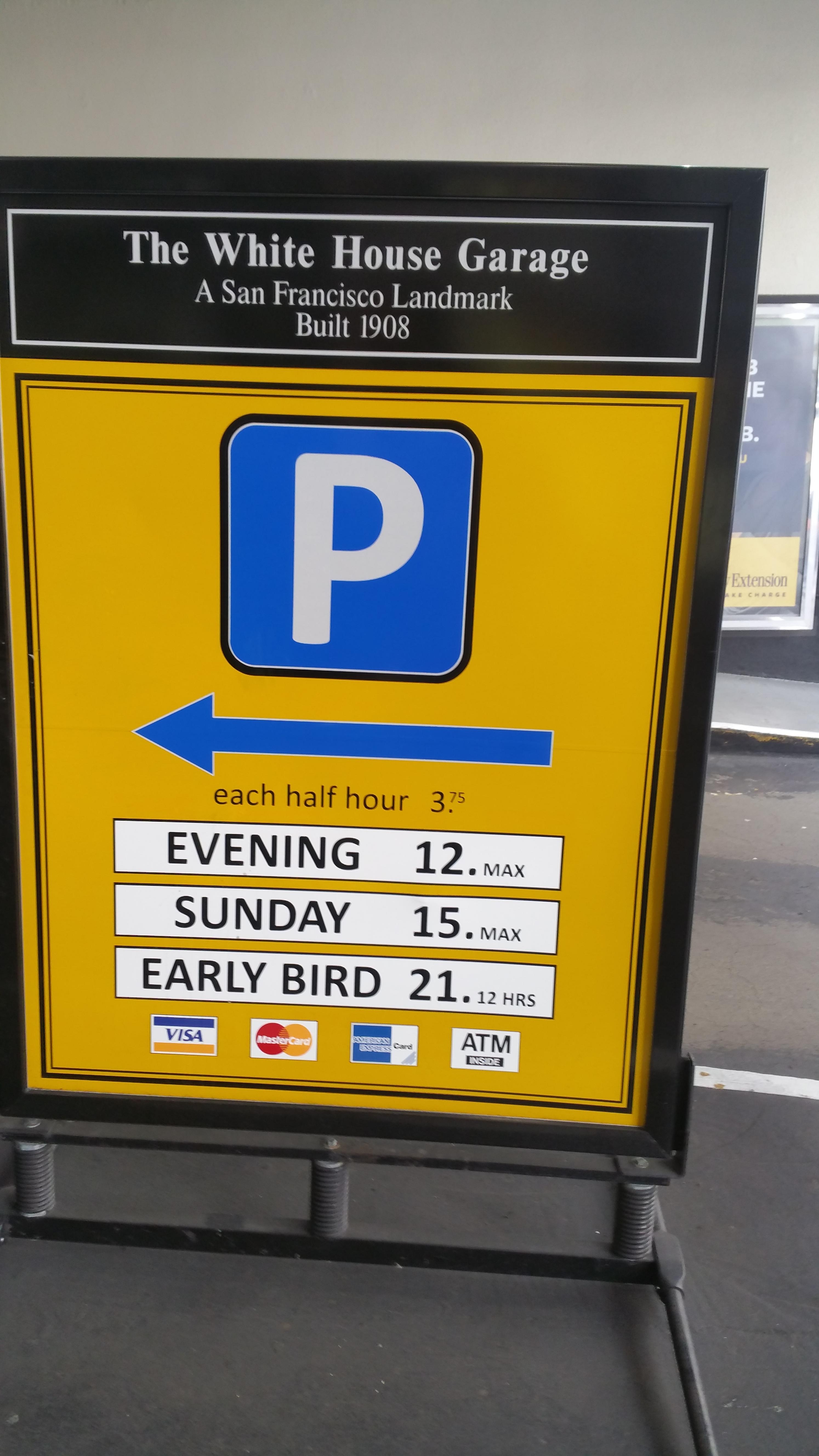 The White House Garage Parking in San Francisco ParkMe