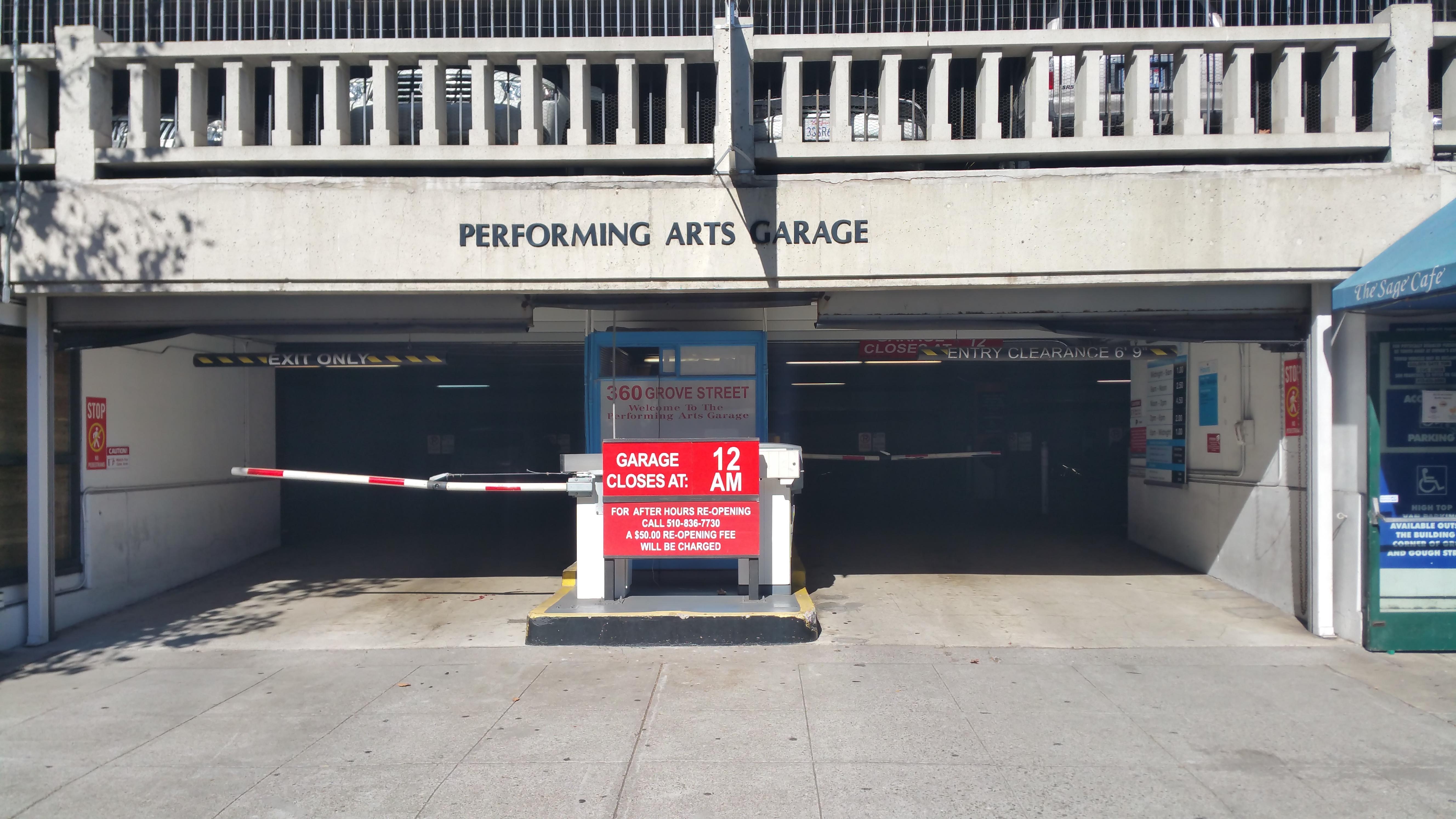 Performing Arts Garage Parkeren In San Francisco Parkme