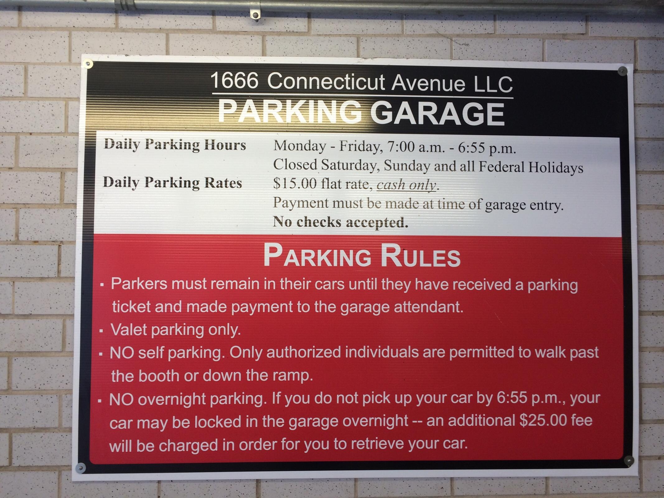 1666 Connecticut Ave NW Garage Parking in Washington ParkMe