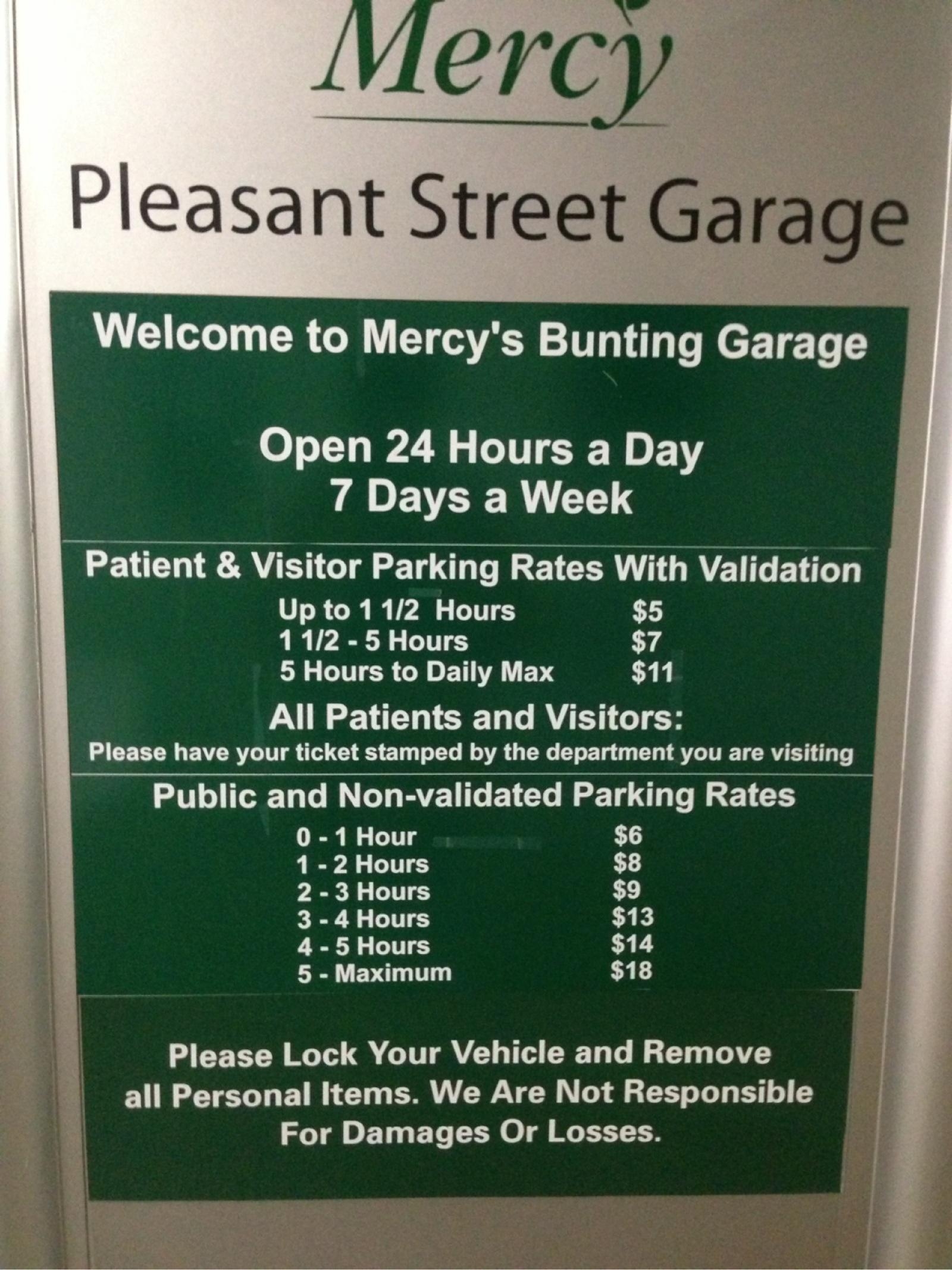 Bunting Garage Parking in Baltimore ParkMe