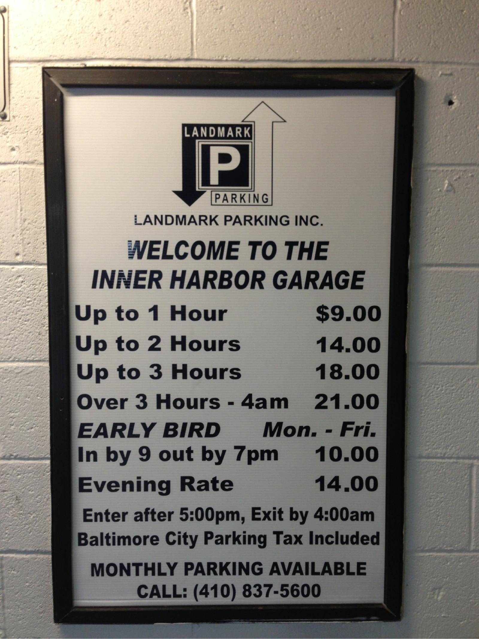 Inner Harbor Garage - Parking in Baltimore | ParkMe