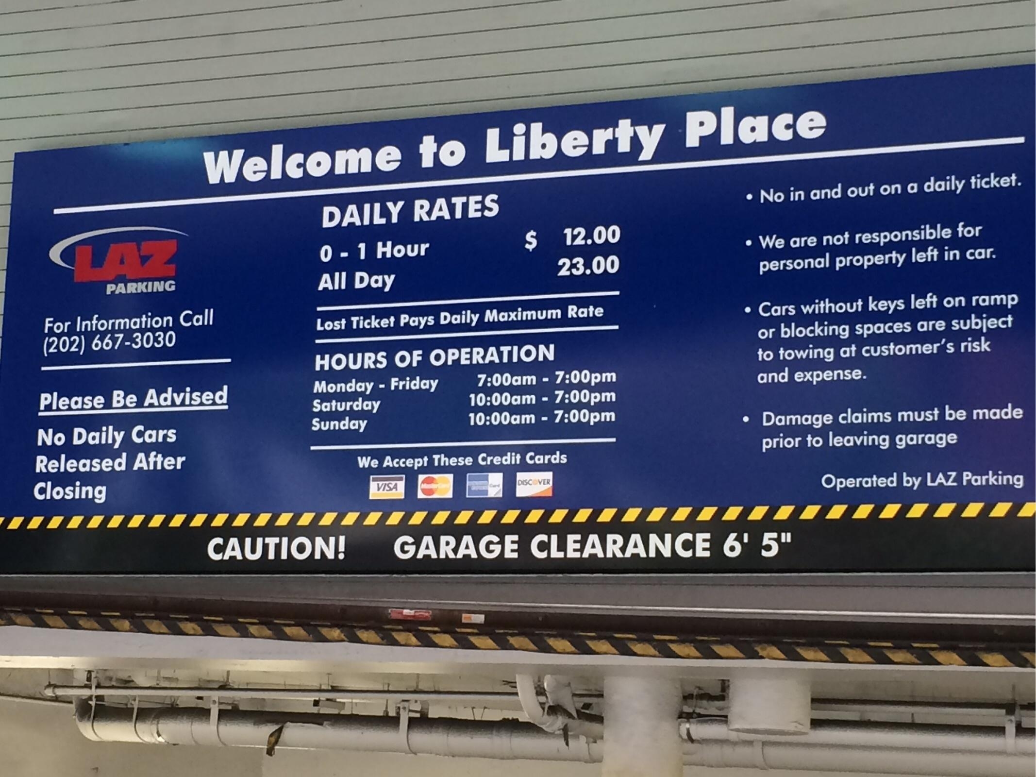 Liberty Place Parking in Washington ParkMe