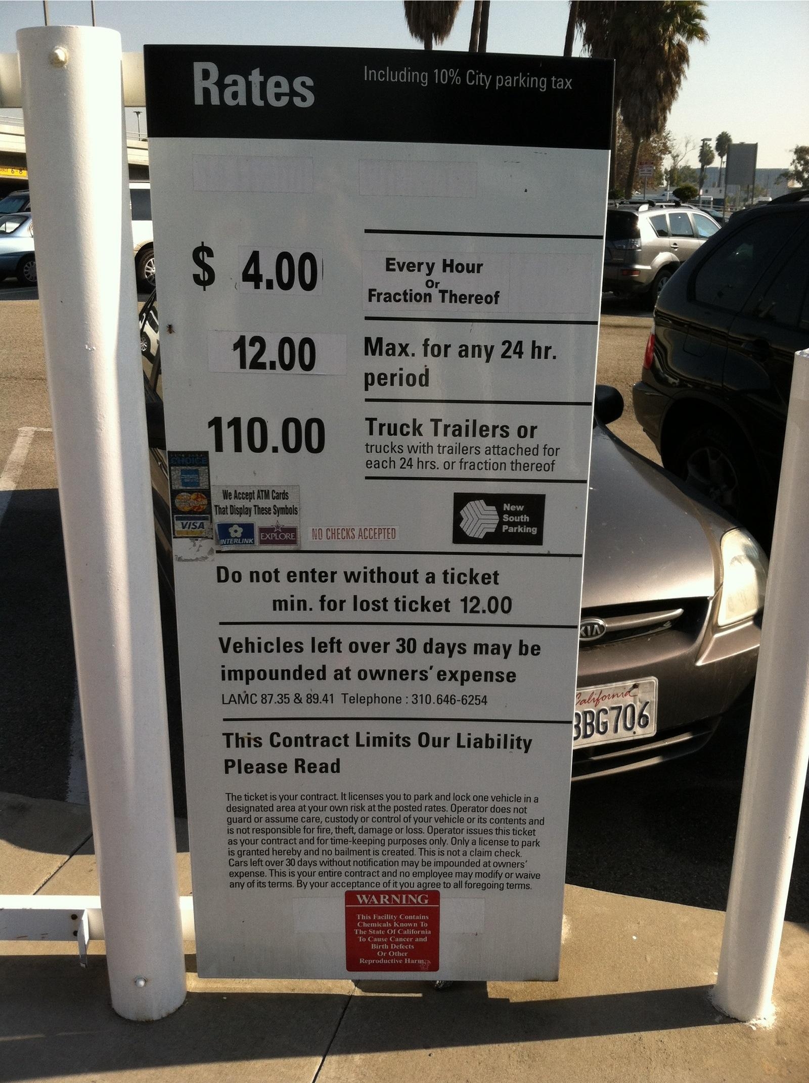 parking prices at lax