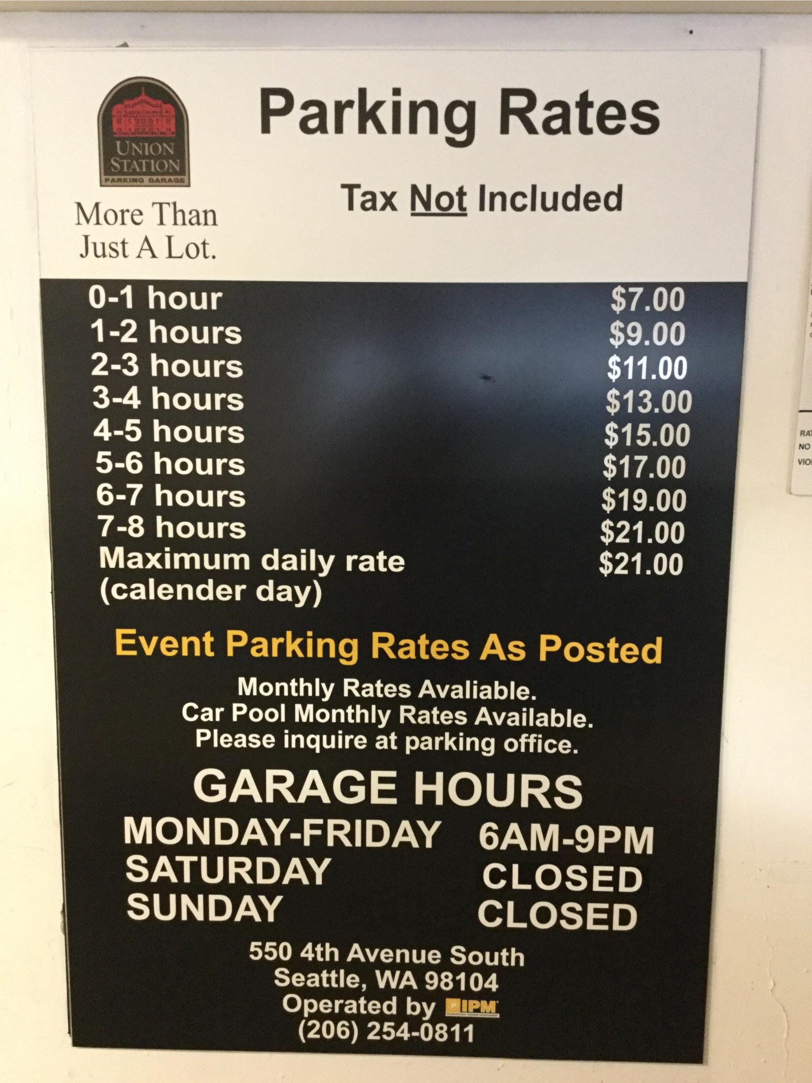 Union Station Garage - Parking in Seattle | ParkMe