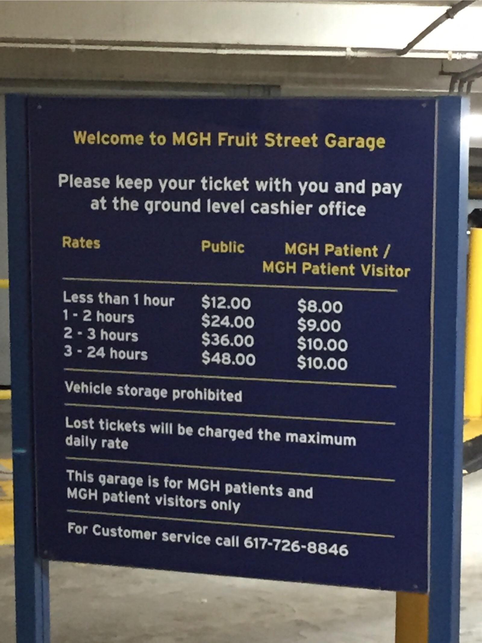 MGH Fruit Street Garage Parking in Boston ParkMe