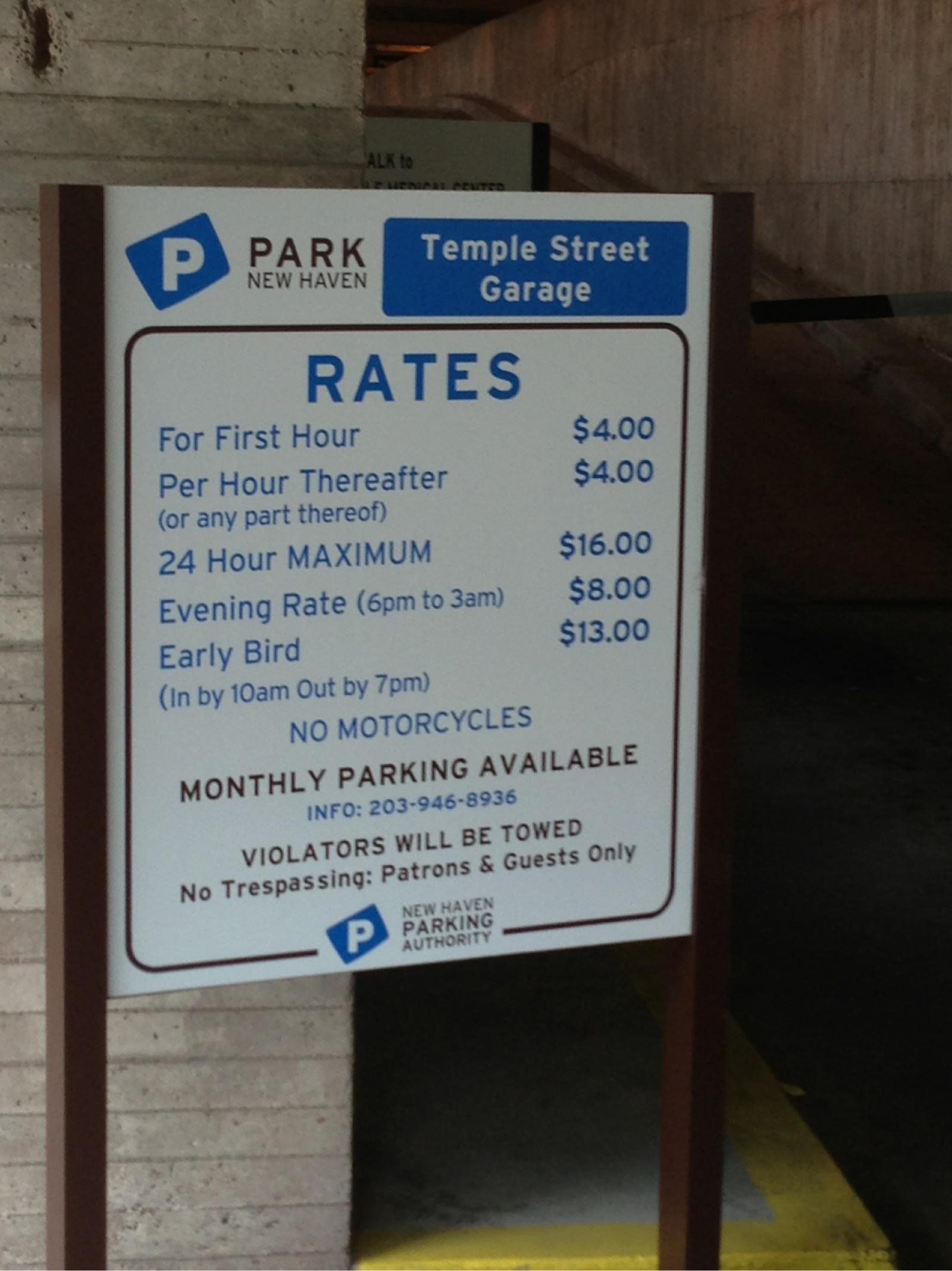 parking for 40 temple street new haven