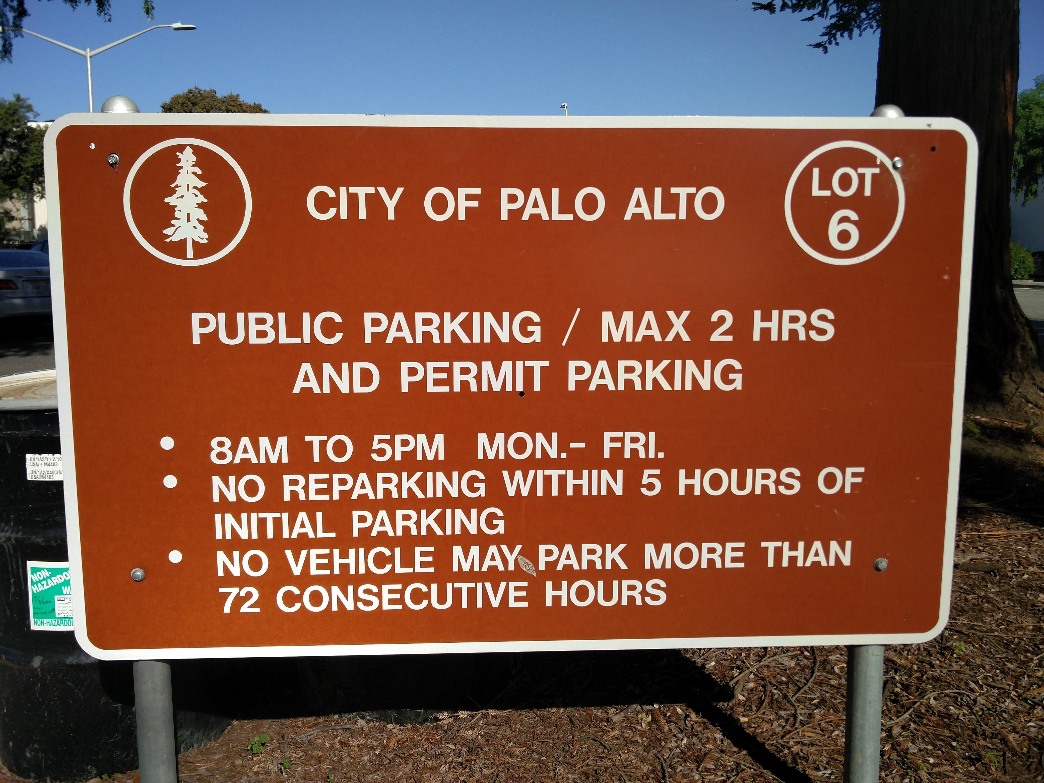 Lot 6 Parking in Palo Alto ParkMe