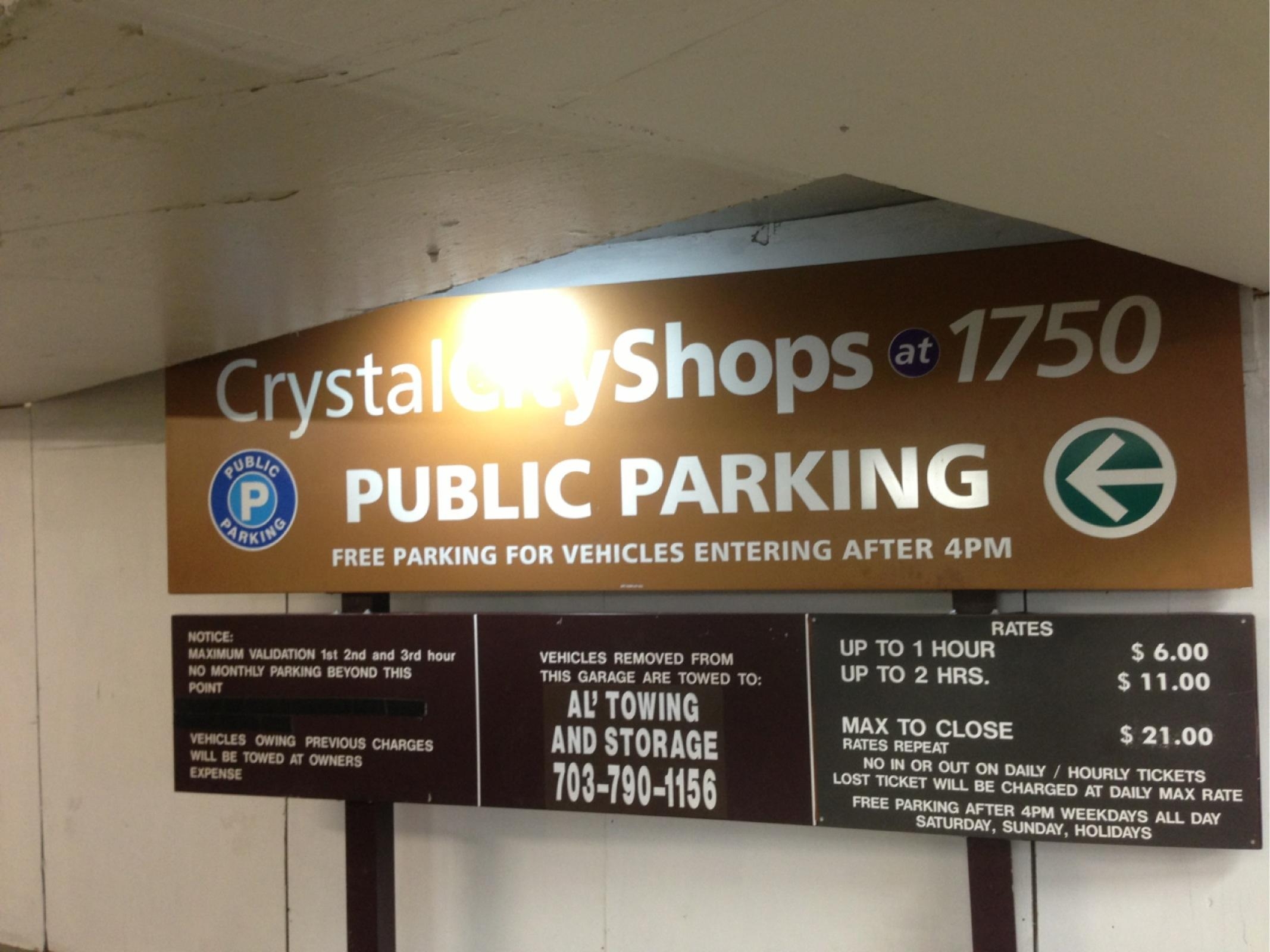 Crystal City Shops At 1750 Parking in Arlington ParkMe